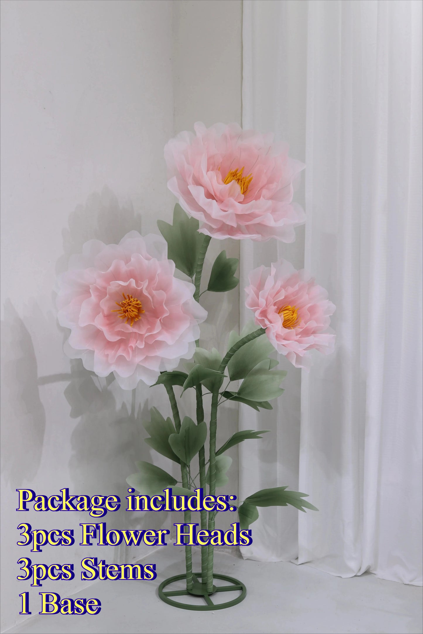 Waterproof Giant Silk Decorative Poppy Big Artificial Flowers Wedding Road Lead Flower Backdrop Decoration With Stand Home Decor