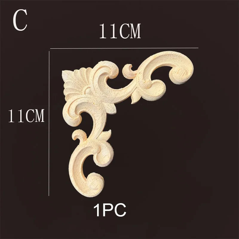Wood Corner Joint Appliques Molding Home Decor Items Background Wall Decoration for Living Room Wooden Furniture Accessories