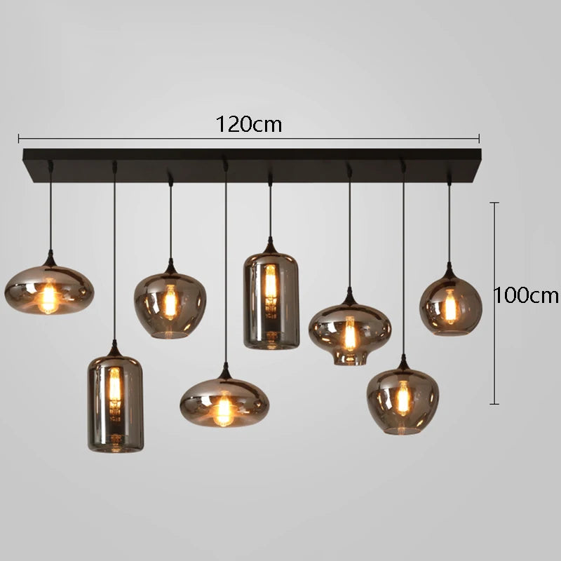 LED Pendant Light Modern High-end Restaurant Cup Transparent Glass for Living Room Chandelier Bedroom Home Decor Art Lamp Design