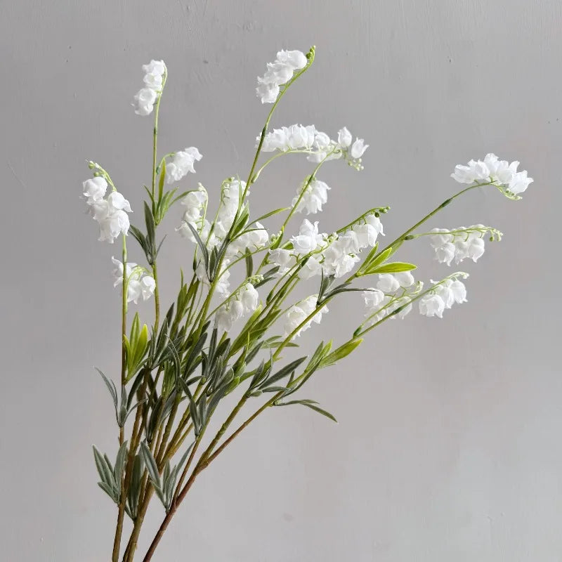 5Pcs Artificial Lily of The Valley Silk Flower Wedding Decor Bridal Bouquet Accessories Fake Bellflower Party Table Home Decor