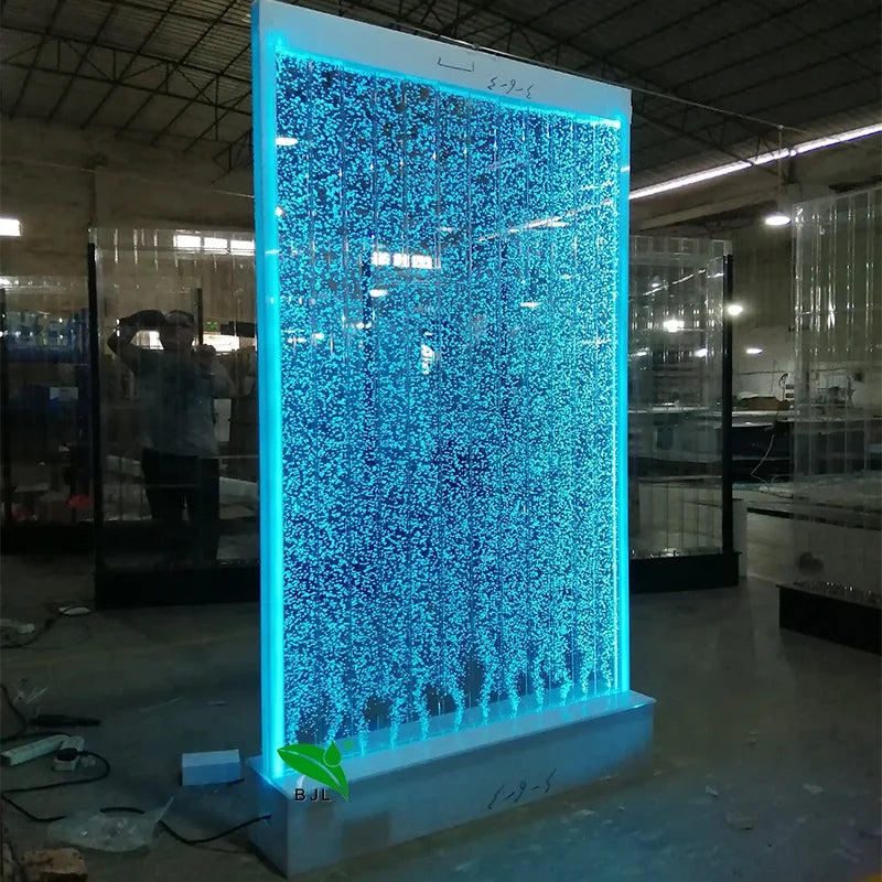 Customization.Modern Luxury Led Acrylic Aquarium Water Bubble Wall Screen Room Divider Home Decor
