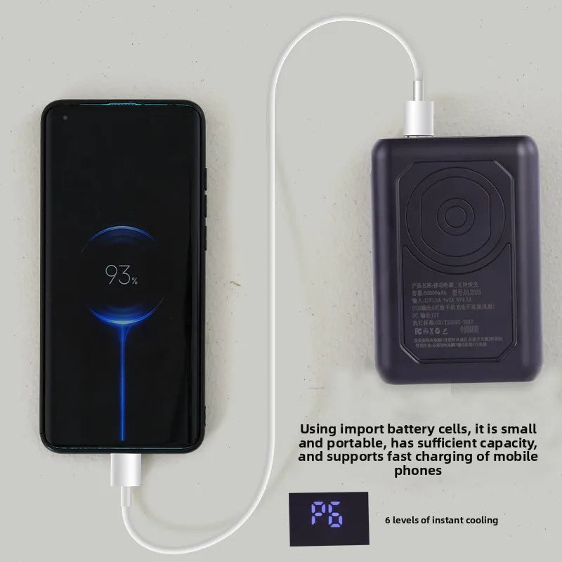 50000MAH Large Capacity Powerbank For Air Conditioner Work Clothes Power Bank 12V Output Fan Clothes Lithium Battery Accessories
