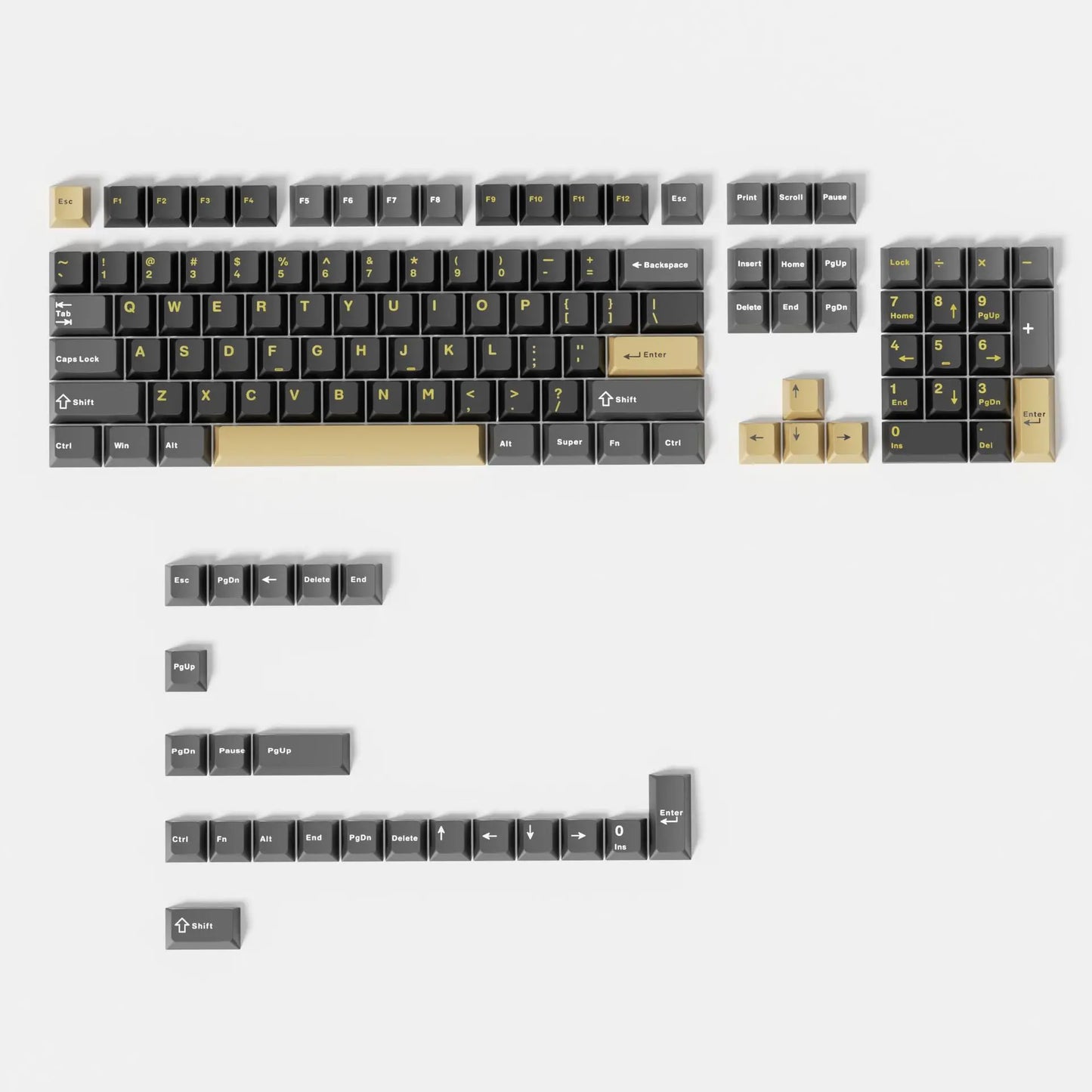 120 Keys Minimalist Style White Double Shot PBT Keycaps Cherry Profile Key cap for Cherry MX Switches Mechanical Gaming Keyboard