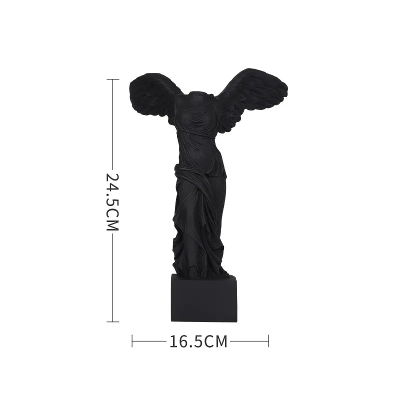 Greek Mythology Statue Goddess of Victory Victoria Figurines Winged Victory of Samothrace Resin Sculpture  Home Decor Ornament