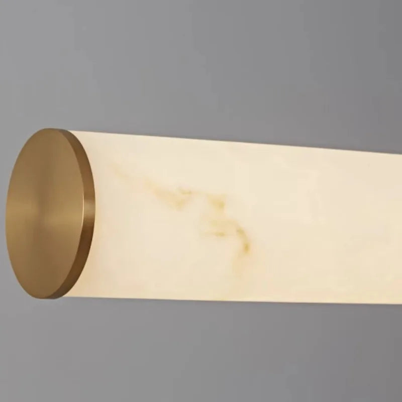 Resin Faux Marble Pendant Lights for Dining Restaurant Long Style Alabaster Pendant Lamps Home Decor Indoor Lighting Fixture