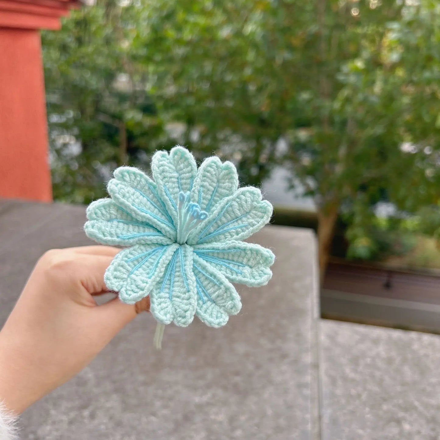 Creative Crochet Bouquet Cute Knitted Flower Lovely Artificial Flower Wedding Home Decor Valentine's Day Gifts