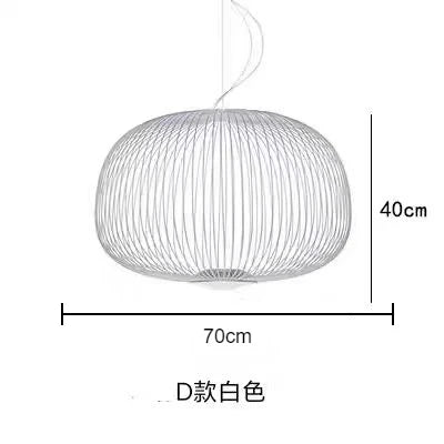 Ameican Birdcage Villa Metal LED Pendant Light Design Artistic Style Lamp for Home Decor Hotel Exhibition Living Room Chandelier