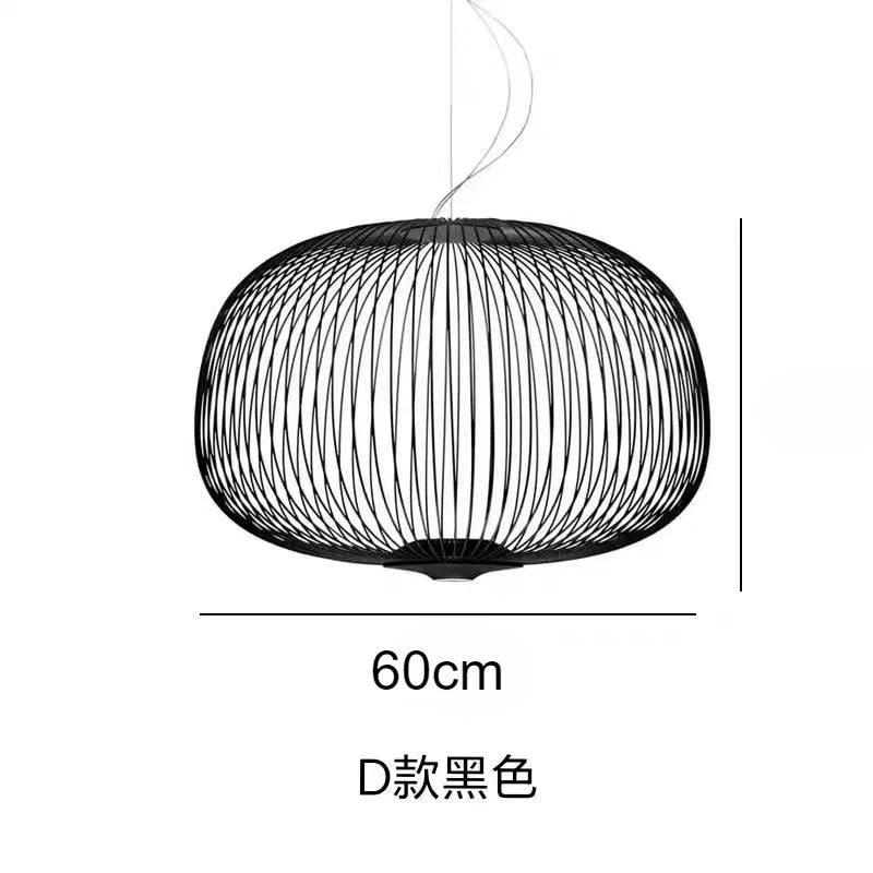 Ameican Birdcage Villa Metal LED Pendant Light Design Artistic Style Lamp for Home Decor Hotel Exhibition Living Room Chandelier