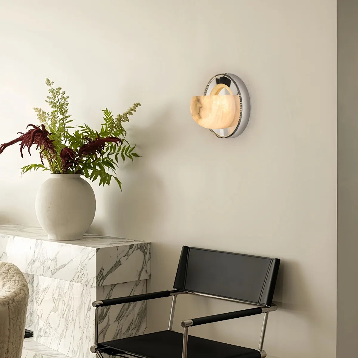 Chrome Marble Wall Lamp French Lustre Pearl Bedside Light for Bedroom Dining Room Sofa Loft Corridor Art Home Decor Wall Lights