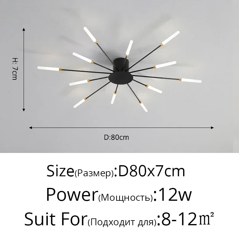Modern Minimalist Metal Master Bedroom LED Ceiling Lamp Nordic Restaurant Dinning Room Ceiling Light Home Decor Ceiling Fixtures