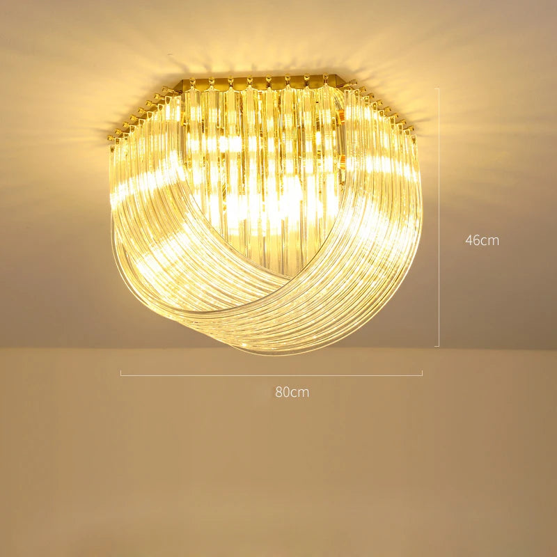 Modern Luxury Crystal Iron Chandelier Living Room Restaurant Bedroom Villa Hotel Lobby Highend Led Ceiling Lamp Home Decor Light