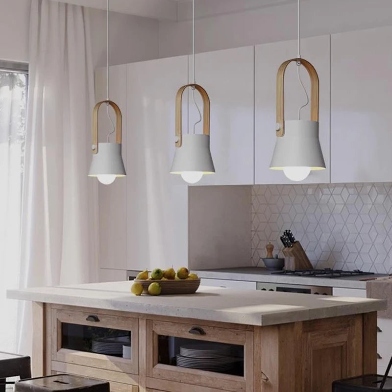 Modern Iron Macaron Pendant Lights Nordic loft Restaurant Bar Pendant Lamp Home Decor Kitchen Fixtures Hanging Lights Luminaires