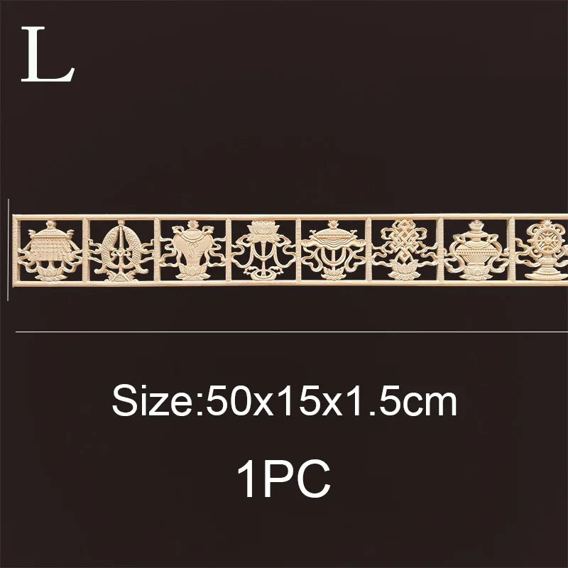 Decorative Wood Molding wood Carved Corner Onlay Applique Frame Cabinet Home Decor Figurines Wall Art Furniture Accessories