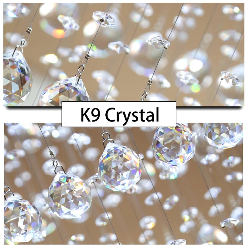 Modern Crystal Ball Ceiling Lights Surface Mounted LED Lamps Lighting Fixture for Living Room Lustres Home Decor Lampara Techo