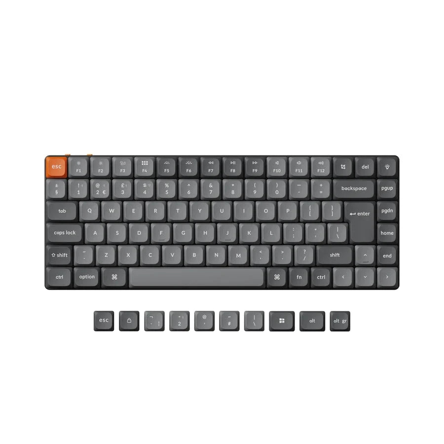 Keychron K3 Max ISO Layout QMK Wireless Custom Mechanical Keyboard Low Profile Gateron Switch Double-Shot PBT Keycap