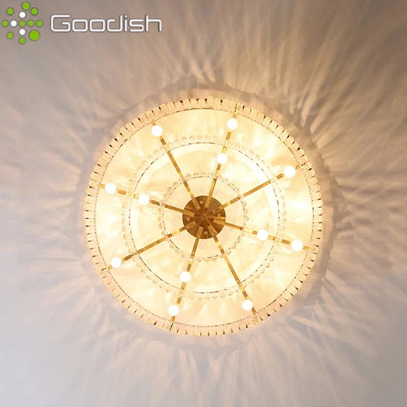 Modern Luxury Pendant Lights Crystal Gold Black Chandelier Hanging Ceiling Lamps for Living Dining Restaurant Hall Home Decor
