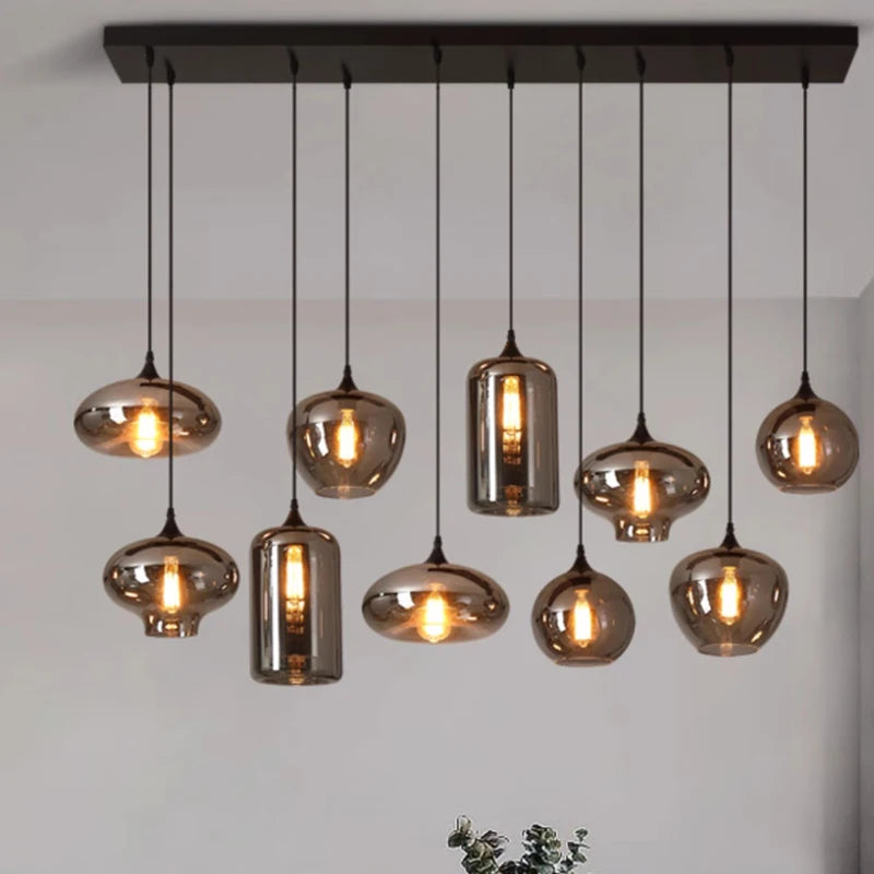 LED Pendant Light Modern High-end Restaurant Cup Transparent Glass for Living Room Chandelier Bedroom Home Decor Art Lamp Design