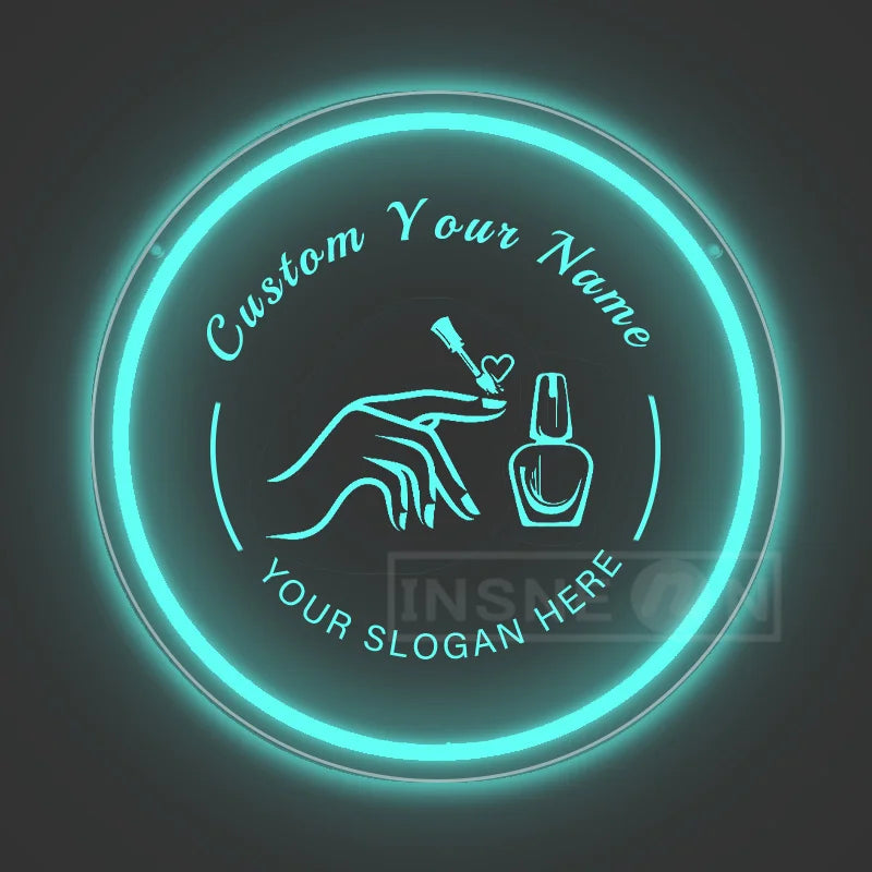 Custom LED Neon Signs Personalized Text USB Pink Night Light Switch Control Nail Salon Beauty Shop Home Decor Neon Wall Decor