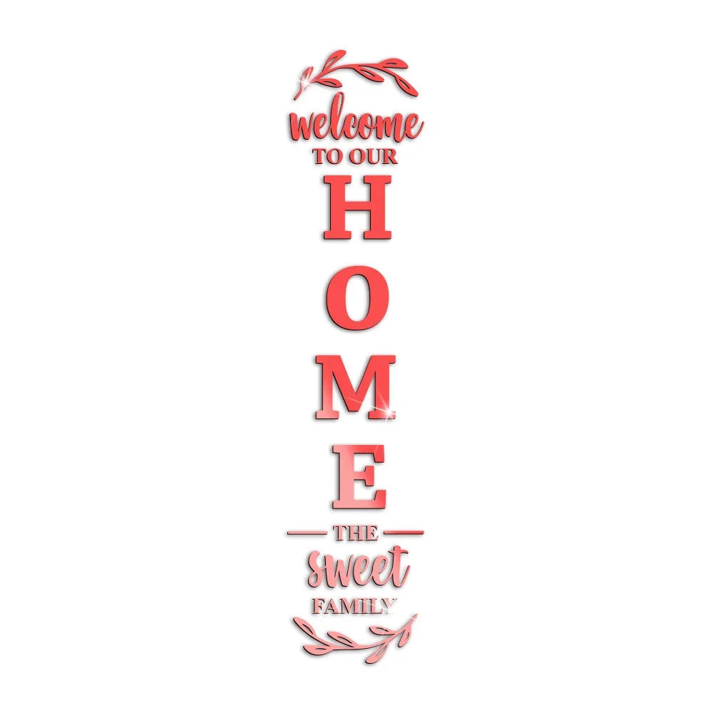 English Letters Home Letter Signs Acrylic Mirror Wall Stickers Wall Decorations for Living Room Bedroom Home Decor Wall Decals