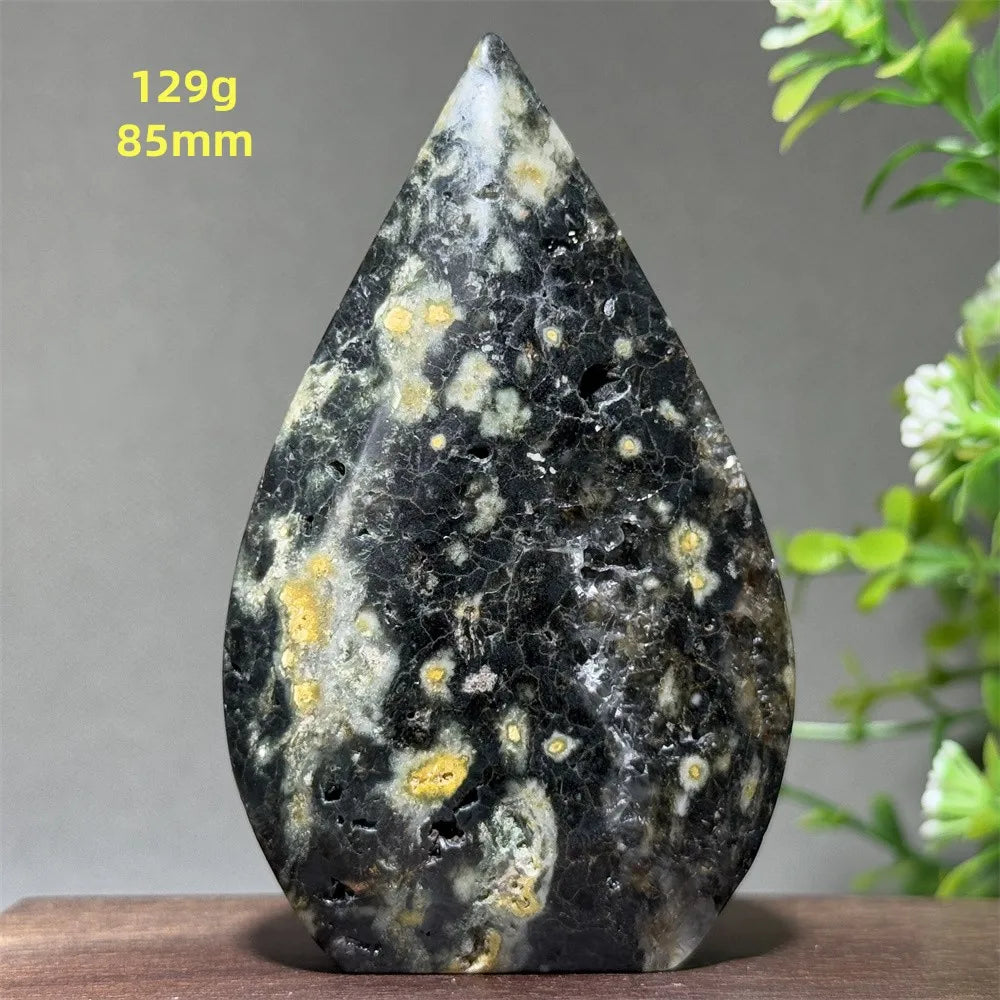 Natural Ancient Ocean Jasper Crystalline Cluster Free Form Torch Mineral Rock Spirit Energy Witchcraft Healing Home Decor Gift