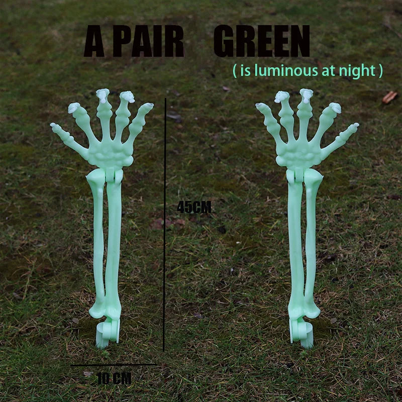 Halloween Decorations Home Decor Skeleton Head Outdoor Scary Props Realistic Skull Hands Yard Prank Festivals Party Supplies