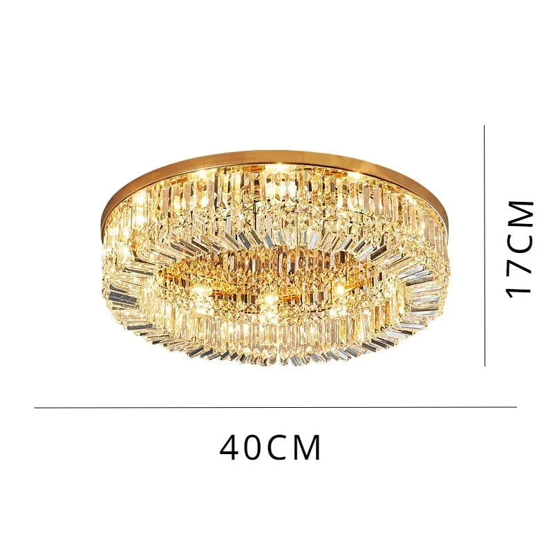 European Style Crystal Pendant Lamps for Bedroom Ceiling Modern Home Decor Ornaments Interior LightingLiving Room Lamps
