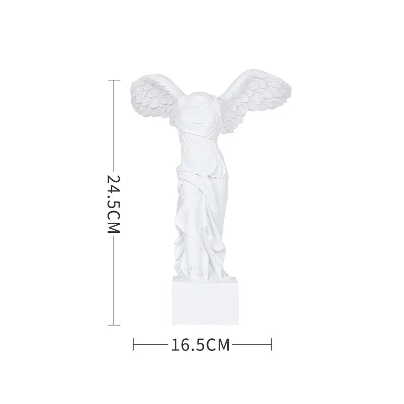 Greek Mythology Statue Goddess of Victory Victoria Figurines Winged Victory of Samothrace Resin Sculpture  Home Decor Ornament