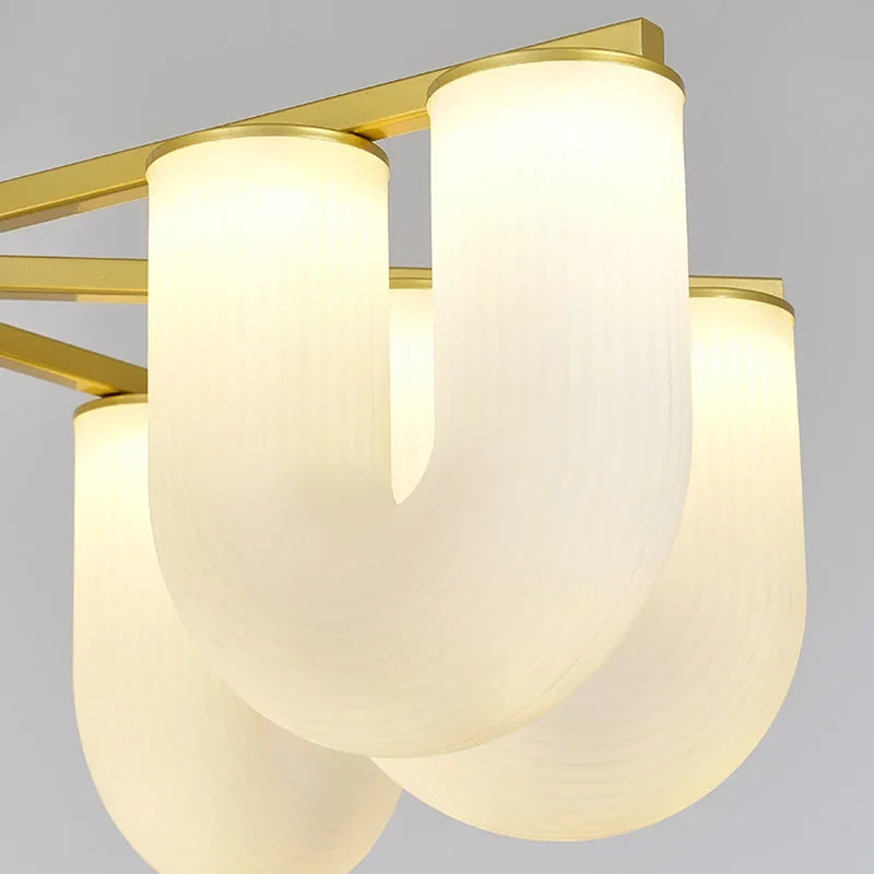 Creative New U-shaped Acrylic LED Pendant Lamp Living Room Restaurant Kitchen Bedroom Hotel Chandelier Home Decor Metal Lighting