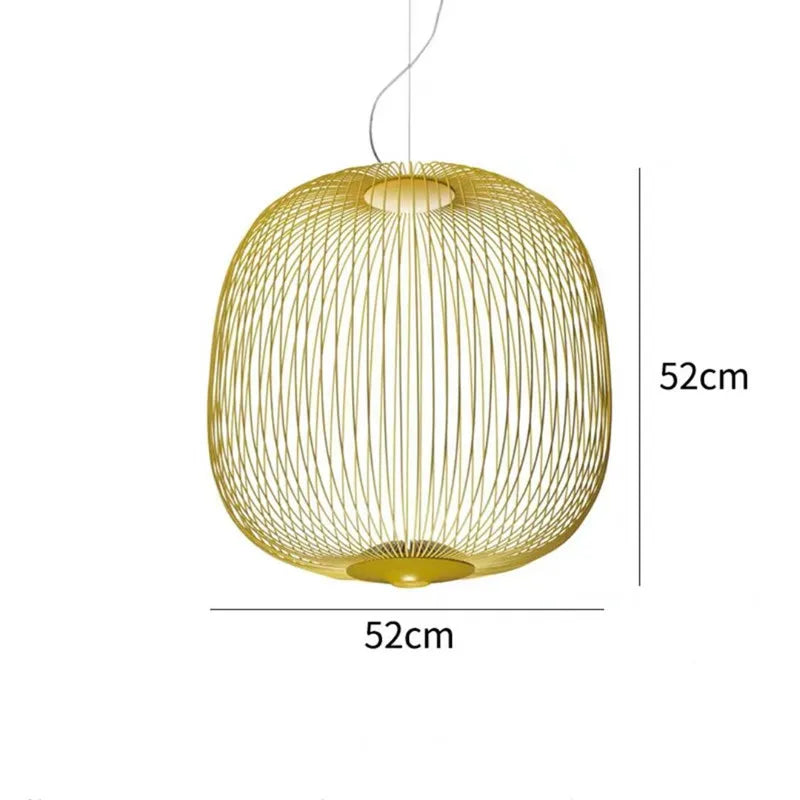 Ameican Birdcage Villa Metal LED Pendant Light Design Artistic Style Lamp for Home Decor Hotel Exhibition Living Room Chandelier