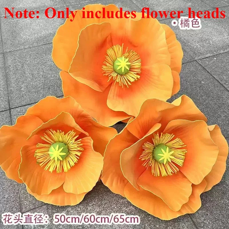 3PCS Large Paper Flowers Giant Artificial Flower Wedding Decoration Customized Artificial Flower Window Display Party Home Decor