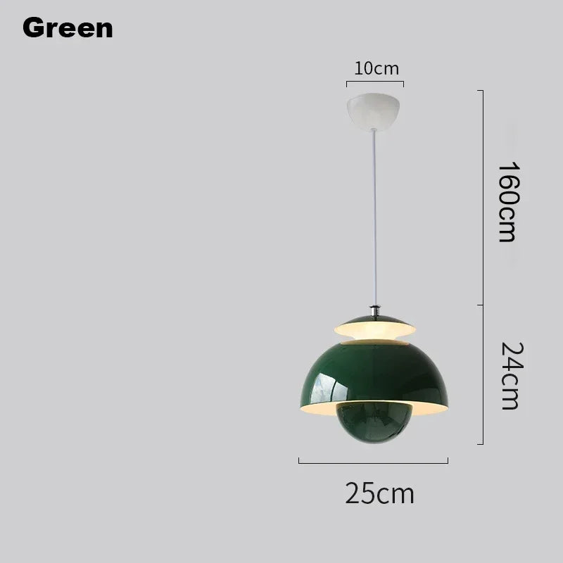 Danish New Design Flower Bud Led Pendant Lamp Restaurant Dining Desk Children's Room Bedroom Bedside Chandelier Home Decor Light