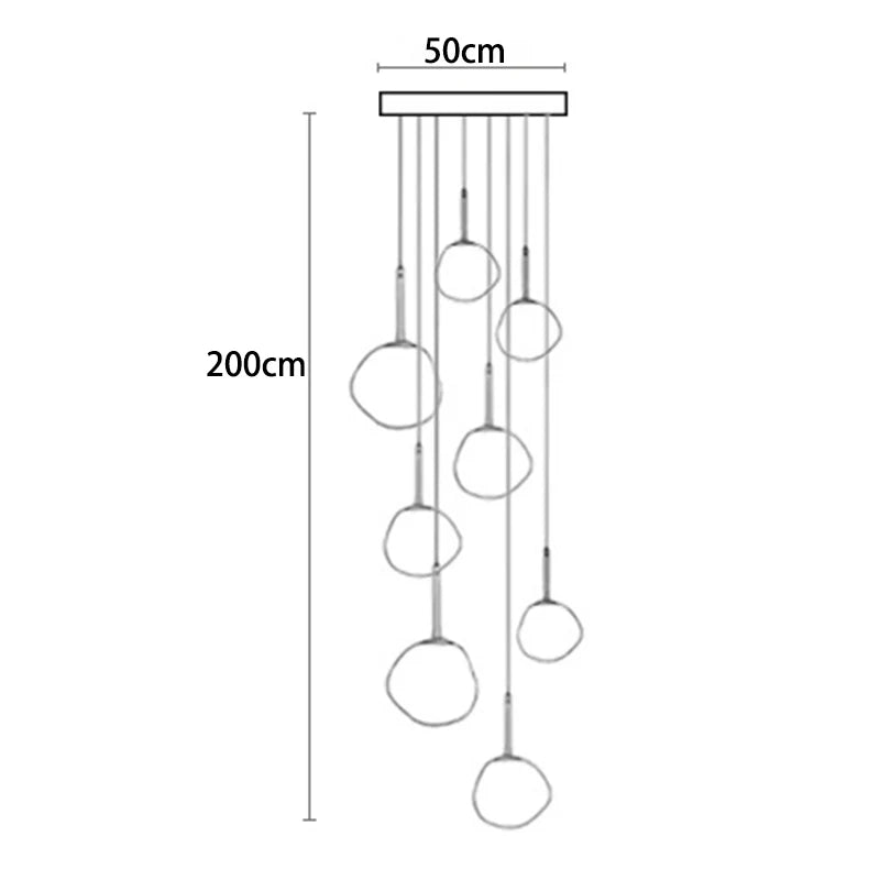 Modern home decor led lights pendant light lamps forstaircase Chandeliers for living room hanging light indoor lighting
