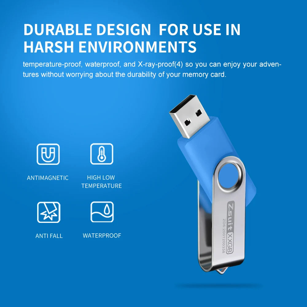 Zsuit 10 Pcs Free Custom USB Flash Drives 4GB 8GB 16GB Pen Drive 32GB 64GB 128GB USB Sticks Pendrive 512MB Gift Memory Stick USB