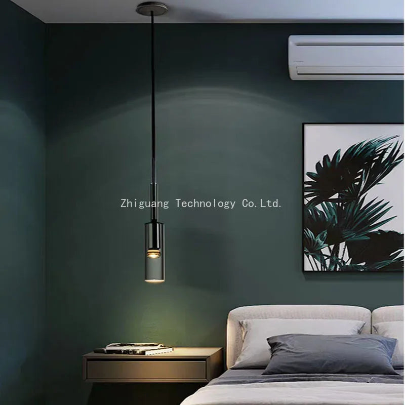 Nordic Minimalist LED Glass Chandelier Ceiling Pendant Lamp Bedroom Bedside Bar Counter Home Decor Lighting Fixtures