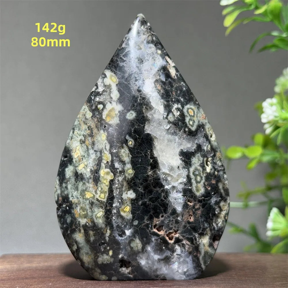 Natural Ancient Ocean Jasper Crystalline Cluster Free Form Torch Mineral Rock Spirit Energy Witchcraft Healing Home Decor Gift