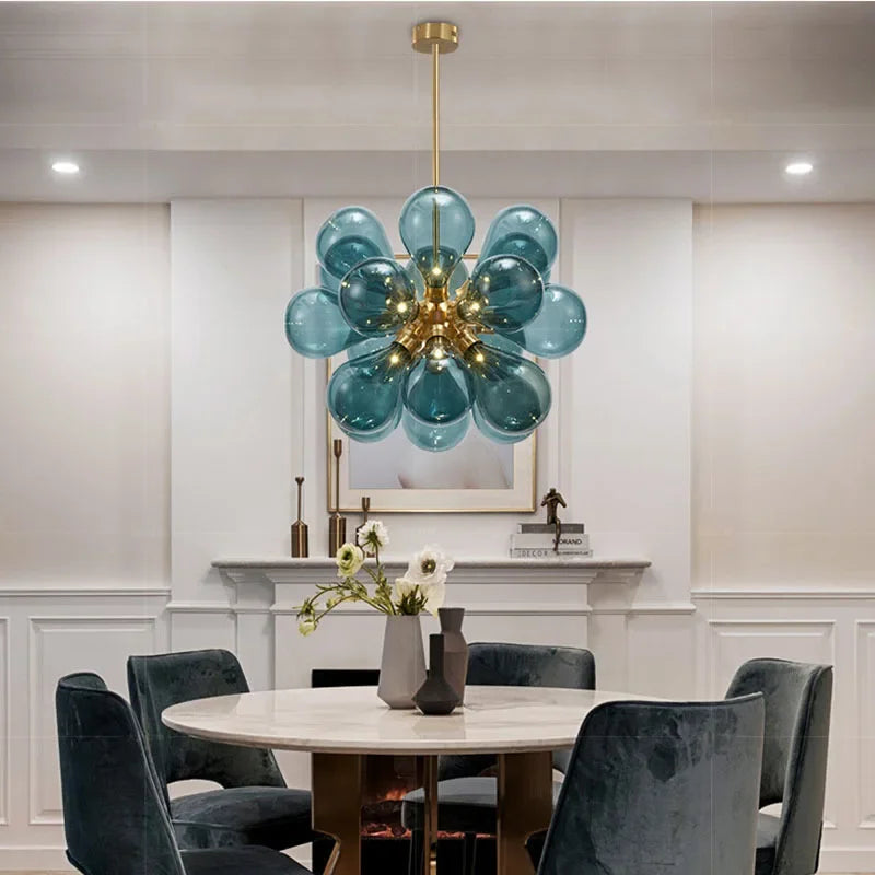 New Children's Room Bedroom Designer Glass Chandelier Modern Minimally Living Room Restaurant Pendant Lamp Home Decor LED Light