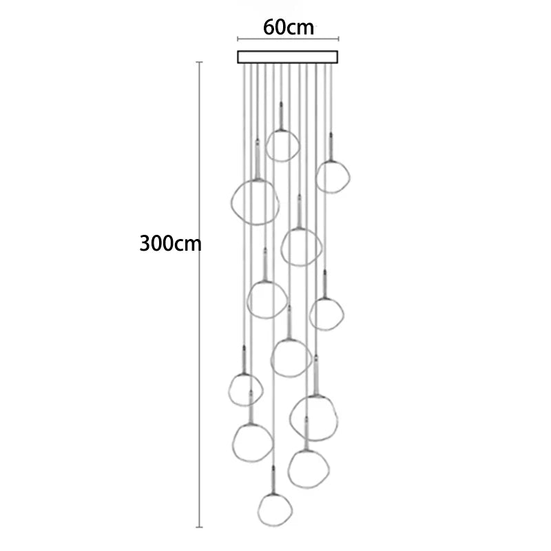 Modern home decor led lights pendant light lamps forstaircase Chandeliers for living room hanging light indoor lighting