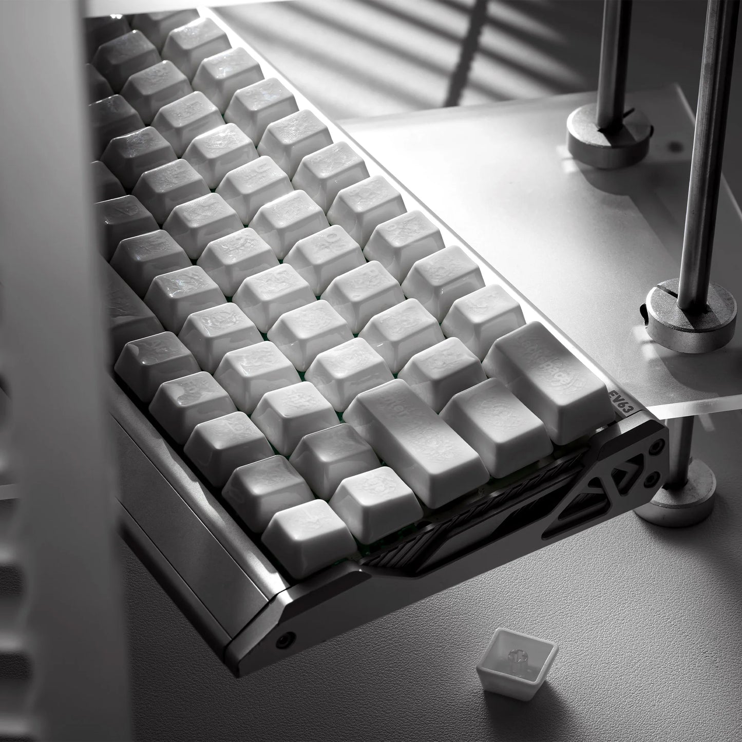 XVX White Full Ceramic Keycaps Smooth Surface Cherry Profile for Mechanical Keyboard 120 Keys