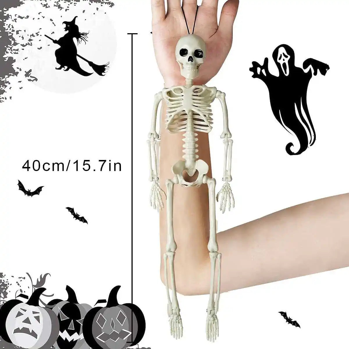 Halloween Decorations Home Decor Skeleton Head Outdoor Scary Props Realistic Skull Hands Yard Prank Festivals Party Supplies