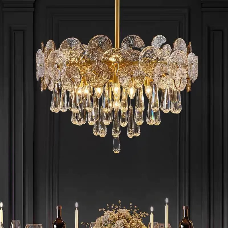 Living Room Luxury Crystal Chandelier Home Decor Items Lustre Modern Ceiling Chandeliers Lights Led Ceiling Light Chandelier