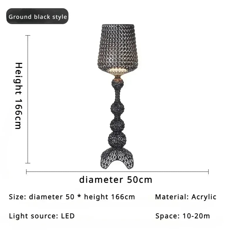 Italian Design Creative Floor Lamp Hollow Acrylic Modern Standing Light for Living Room Bedroom Home Decor LED