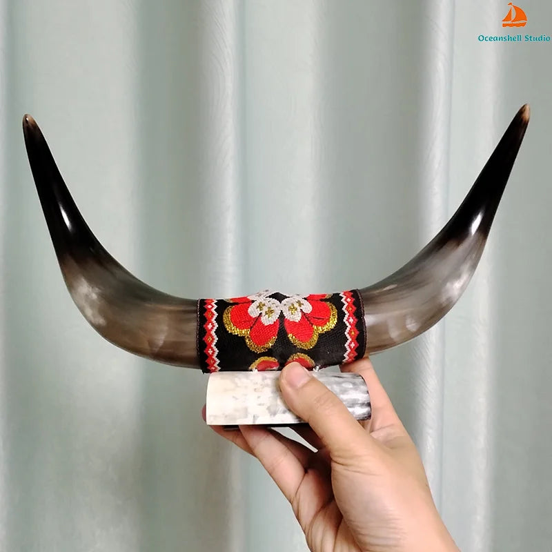 Authentic Real Horn Sculpture Crafts Home Decor Ornaments Natural Smooth Polished Finish Horns Home Decor Accent Table Display