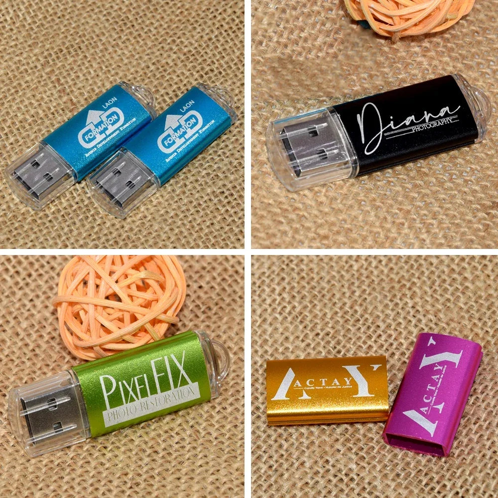 Free Custom Logo 20PCS/lot Pen Drive 8GB 4GB 2GB 1GB USB Flash Drive 16GB Flash Disk 128MB 256MB 512MB Memory Flash Disk 2.0