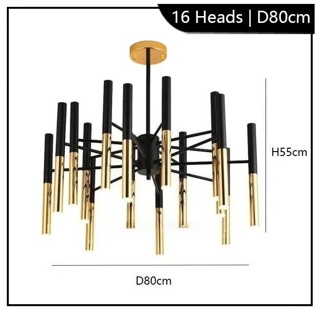 Post-modern Minimalist LED Ceiling Chandelier Lamps Concise Stick Suspension Pendant Lights Home Decor Items Living Room Bedroom