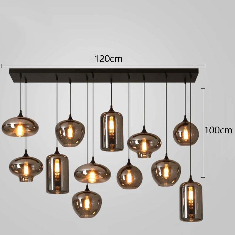 LED Pendant Light Modern High-end Restaurant Cup Transparent Glass for Living Room Chandelier Bedroom Home Decor Art Lamp Design