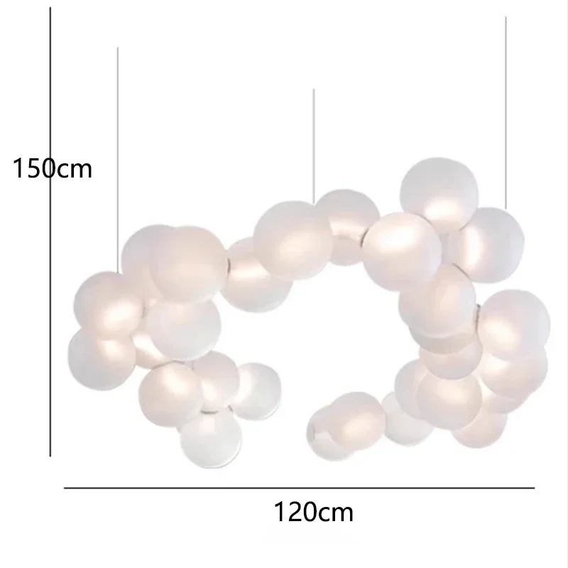 Acrylic Ball Pendant Lamps Nordic for Living Dining Room Table Kitchen Chandelier Dimmable Home Decor Lighting Luminaires