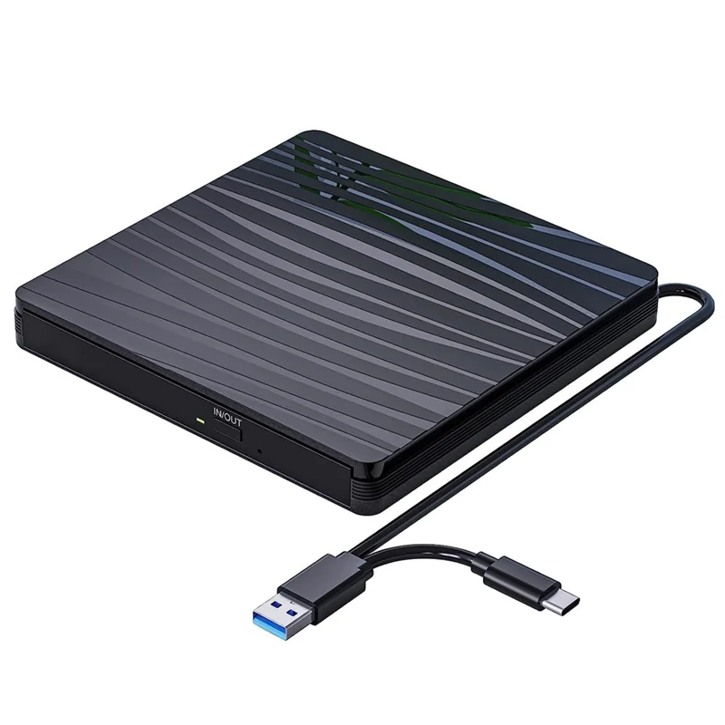-A96Z External CD/DVD Drive For Laptop, USB 3.0 & Type-C Portable CD DVD +/-RW Burner Optical Drive Reader Writer DVD Player Dur