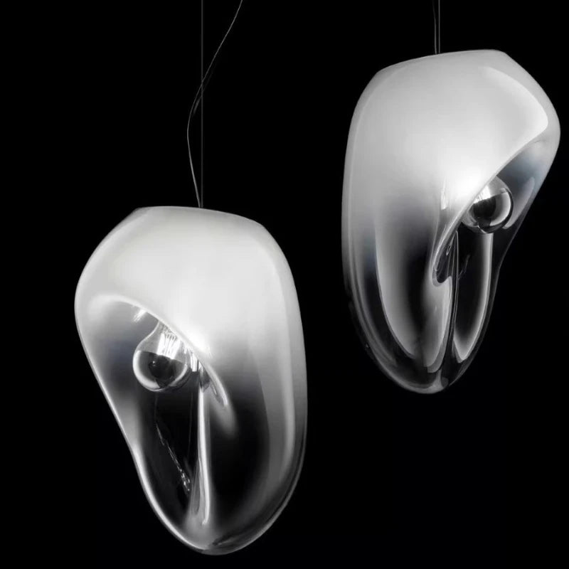 Modern Led Pendant Light Home Decor Dining Room Pendant Lamp Simple Nordic Creative Personality New Smoke Glass Chandelier E27