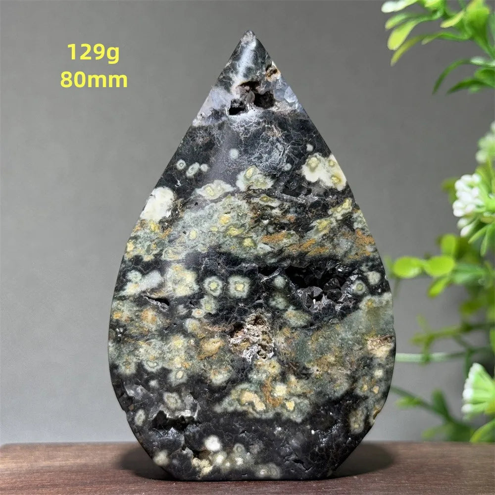Natural Ancient Ocean Jasper Crystalline Cluster Free Form Torch Mineral Rock Spirit Energy Witchcraft Healing Home Decor Gift