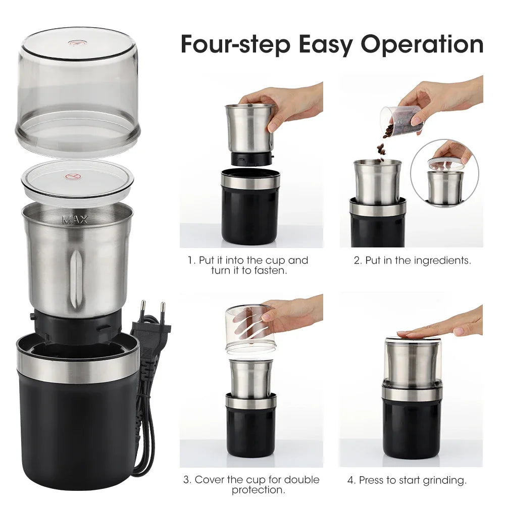 Multifunctional Food Grinder Electric Coffee Bean Grinder Grains Spices Hebals Cereals Coffee Dry Grain Mill Beans Crusher
